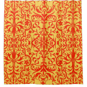 Rideaux De Douche Motif victorien orange