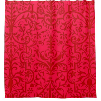 Rideaux De Douche Motif victorien rouge