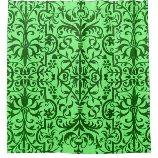 Rideaux De Douche Motif victorien vert