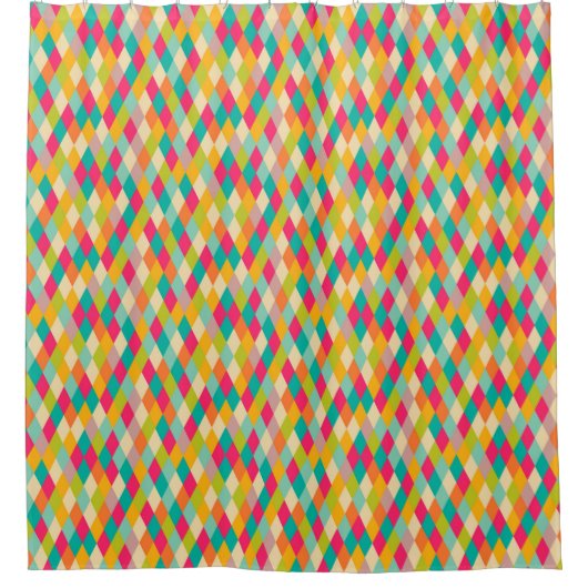 Rideaux De Douche Motif vintage de harlequin (Devant)