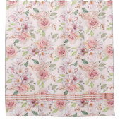 Rideaux De Douche motif vintage rose pastel (Devant)