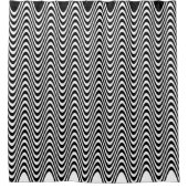 Rideaux De Douche Motif Wavy Lines Whimsical Black & White (Devant)