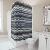 Rideaux De Douche Motif Wavy multicolore (En situation)
