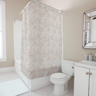 Rideaux De Douche Motif William Morris Beige Larkspur