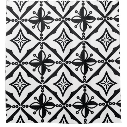 Rideaux De Douche Motifs batik indonésiens à pattes très distinctive (Devant)