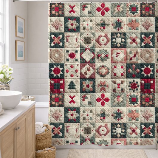 Rideaux De Douche Motifs de Noël matelassés