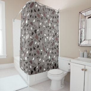 Rideaux De Douche Motifs naturels modernes et élégants du Terrazzo