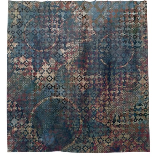 Rideaux De Douche Motifs sales avec le patchwork malpropre des (Devant)