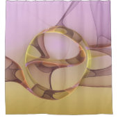 Rideaux De Douche Motions Abstraites Art moderne rose or fractal (Devant)