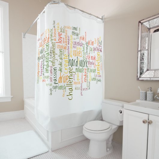 Rideaux De Douche Motivation Mots #2 encouragement positif (En situation)