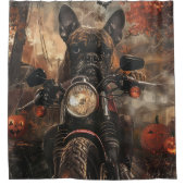 Rideaux De Douche Moto à cheval Boxer Halloween effrayant (Devant)