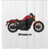 Rideaux De Douche moto de style croiseur cool (Devant)