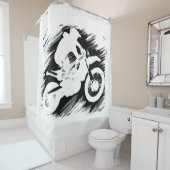 Rideaux De Douche Motocross Sport Concurrentiel Motorcycle Course (En situation)