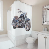 Rideaux De Douche Motocyclette (En situation)