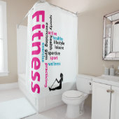 Rideaux De Douche Mots fitness (En situation)