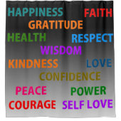 Rideaux De Douche Mots positifs (Devant)
