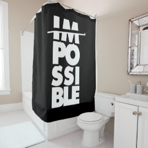 Rideaux De Douche Mots possibles Impossible, motivation