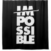 Rideaux De Douche Mots possibles Impossible, motivation (Devant)