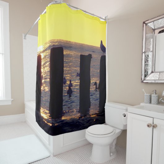 Rideaux De Douche Mouette (En situation)