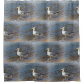 Rideaux De Douche Mouette En Bord De Mer (Devant)