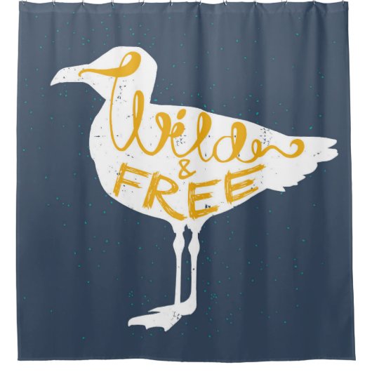 Rideaux De Douche Mouette | sauvage et libre (Devant)