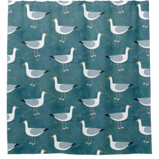 Rideaux De Douche Mouettes marines (Devant)