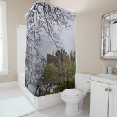 Rideaux De Douche Moulin à vent rustique (En situation)