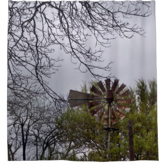 Rideaux De Douche Moulin à vent rustique