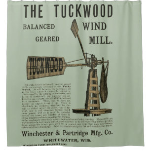 Rideaux De Douche Moulin de vent antique WIS 1889 de Tuckwood
