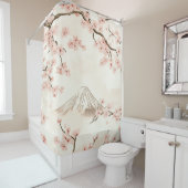 Rideaux De Douche Mount Fuji with Cherry Blossoms – Japanese (3) (En situation)