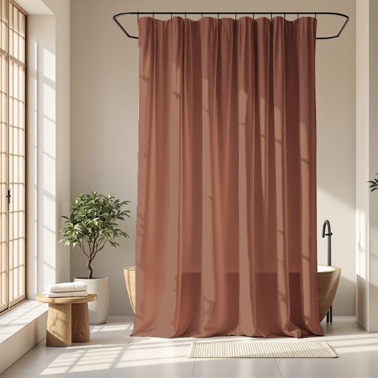 Rideaux De Douche Mousse de Mocha Couleur Uni Brun Chocolat Clair