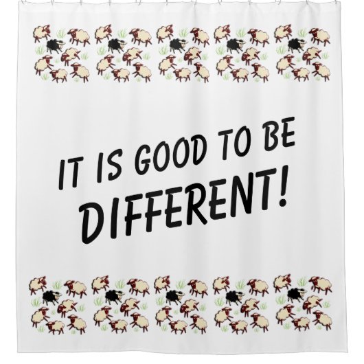 Rideaux De Douche Moutons noirs et autres + votre dos. & idées (Devant)