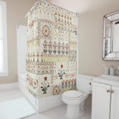 Rideaux De Douche Mughal Floral Paisley : Ethnic Digital Elegance. (En situation)