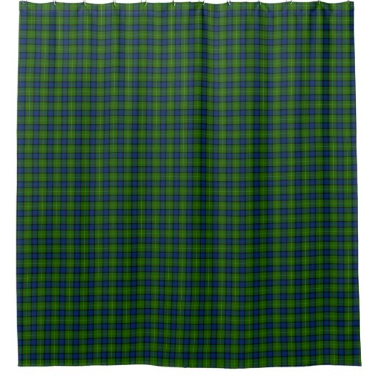 Rideaux De Douche Muir Moore écossais vert bleu plaid (Devant)