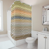 Rideaux De Douche Multicolor Zigzag Motif (En situation)