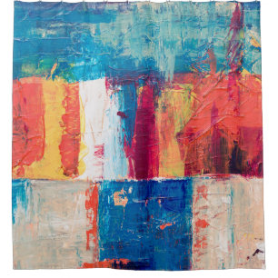 Rideaux De Douche Multicolored abstract painting