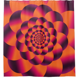 Rideaux De Douche Multicolored psychedelic background, funky vortex 