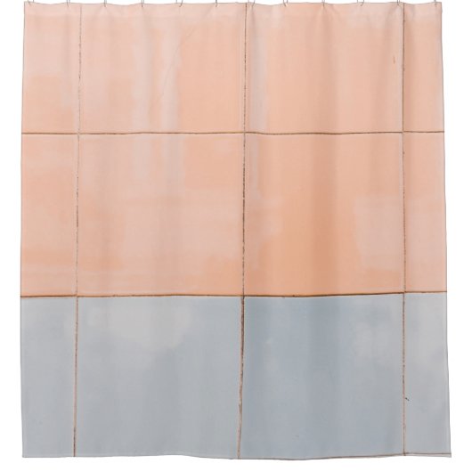 Rideaux De Douche Mur bleu et orange (Devant)