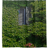 RIDEAUX DE DOUCHE MUR COUVERT DE VIN/SHUTTERS BLEUS/RIDEAU DE DOUCHE (Devant)