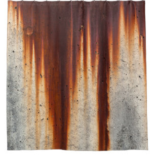 Rideaux De Douche Mur de grunge rouillé : Sabot texturé