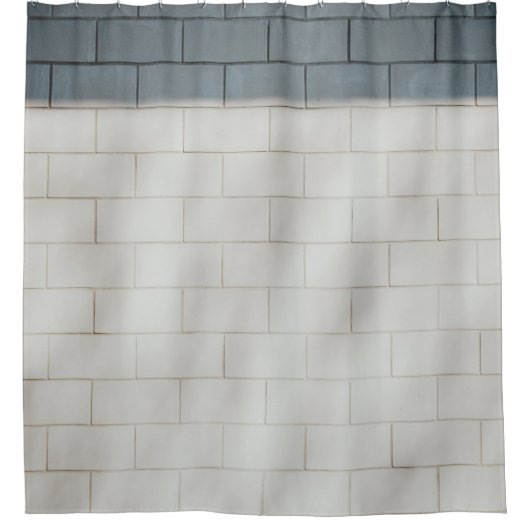 Rideaux De Douche Mur en brique blanche (Devant)
