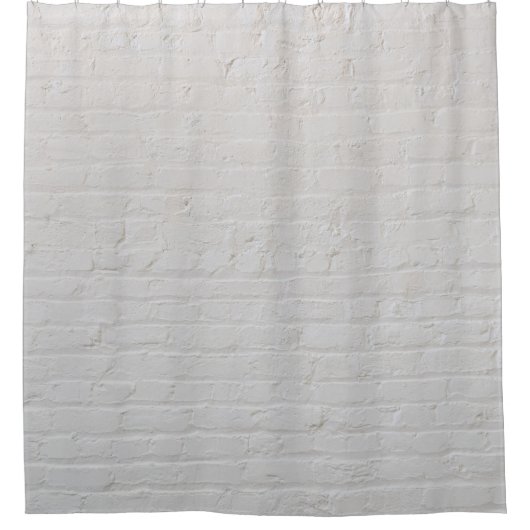 Rideaux De Douche Mur en brique blanche (Devant)