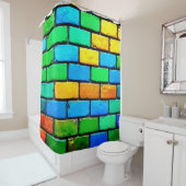 Rideaux De Douche Mur en briques (En situation)