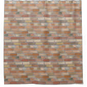 Rideaux De Douche Mur en briques rouges. (Devant)