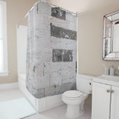 Rideaux De Douche Mur en ciment gris (En situation)