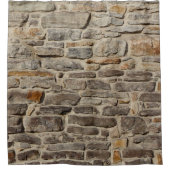 Rideaux De Douche Mur en pierre rustique, décoration texturée (Devant)