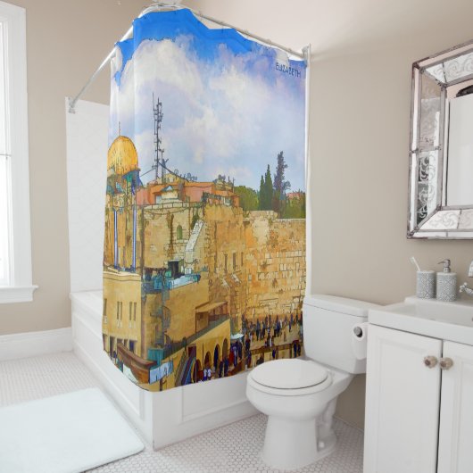 Rideaux De Douche Mur occidental à Jérusalem (Mur de tristesse) (En situation)