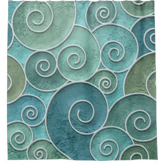 Rideaux De Douche Mur plâtre texture transparente avec motif tourbil