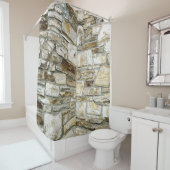 Rideaux De Douche Murs en pierre (En situation)