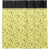 Rideaux De Douche Musical Noir  (Devant)